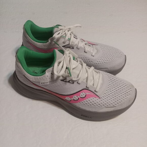 Saucony Women's Power Run Ride 16 Shoes S10830-85 Size 11 White/Pink - Picture 2 of 10